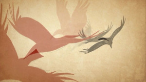 Кадр из анимационного ролика "Ворон"